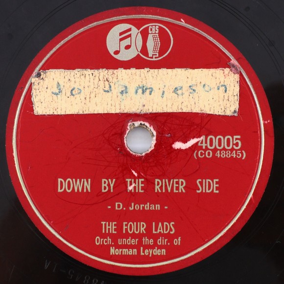 The Four Lads – Down By The River Side / Take Me Back - 1953 78 rpm Record 40005 - Picture 1 of 15
